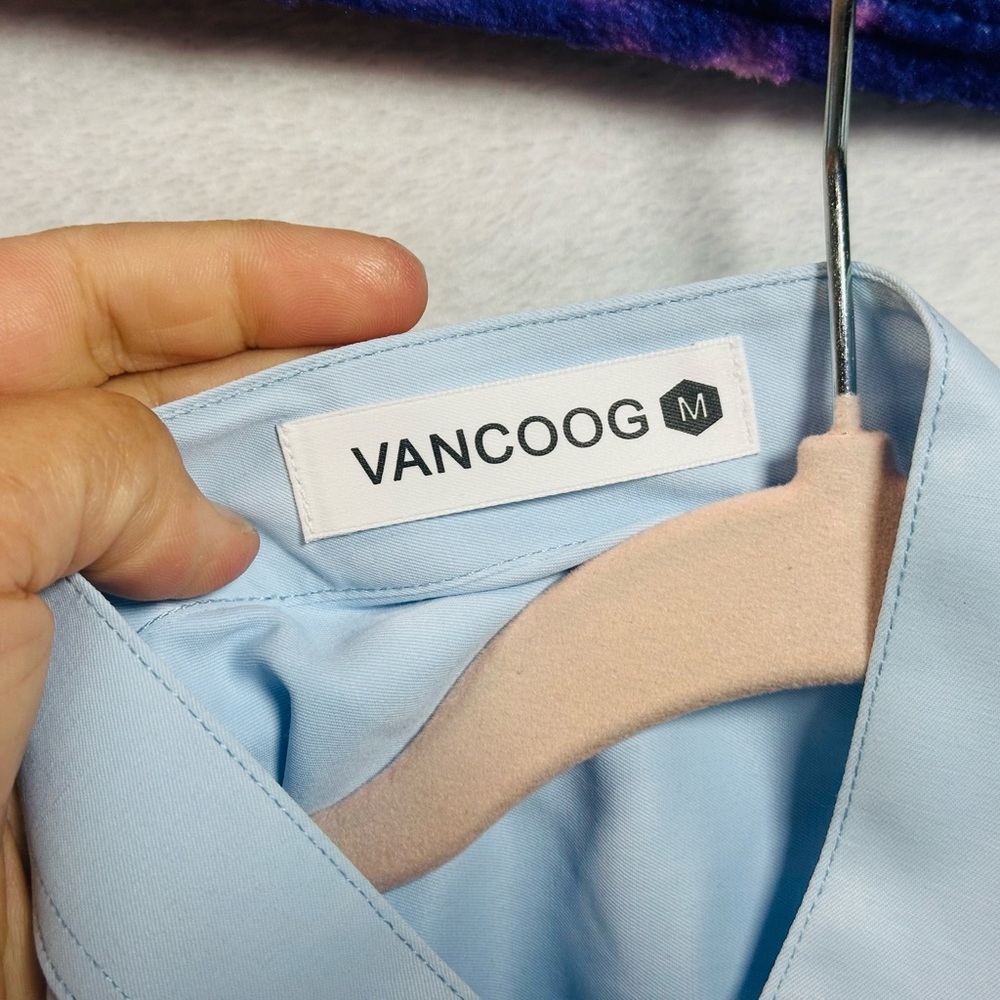 Elegant Sky Blue Dress Shirt for Men - Picture 5 of 8